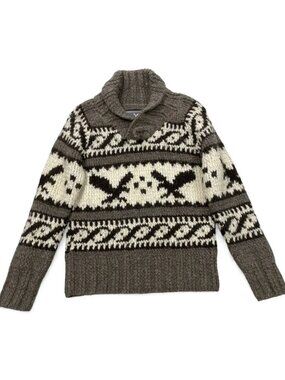 American Eagle Wool Blend Cowichan Pullover Navajo Western Sweater Women's Small